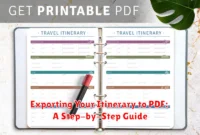 Exporting Your Itinerary to PDF: A Step-by-Step Guide