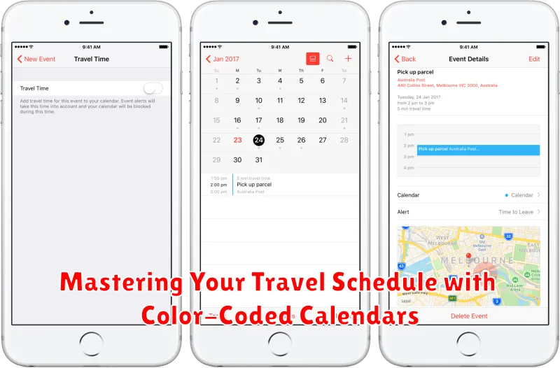 Mastering Your Travel Schedule with Color-Coded Calendars