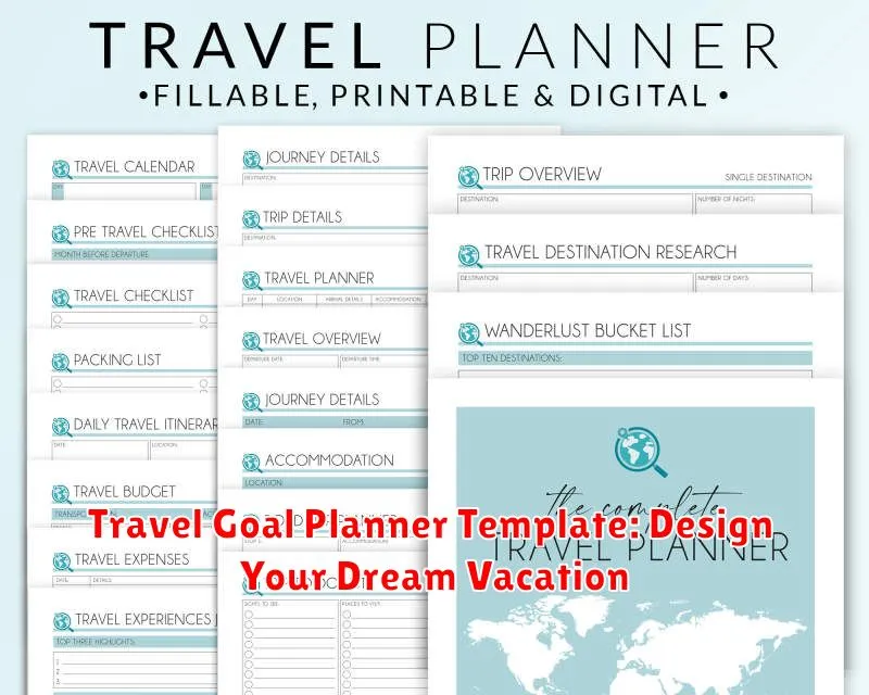 Travel Goal Planner Template: Design Your Dream Vacation